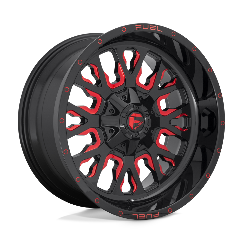 Fuel D612 STROKE GLOSS BLACK RED TINTED CLEAR