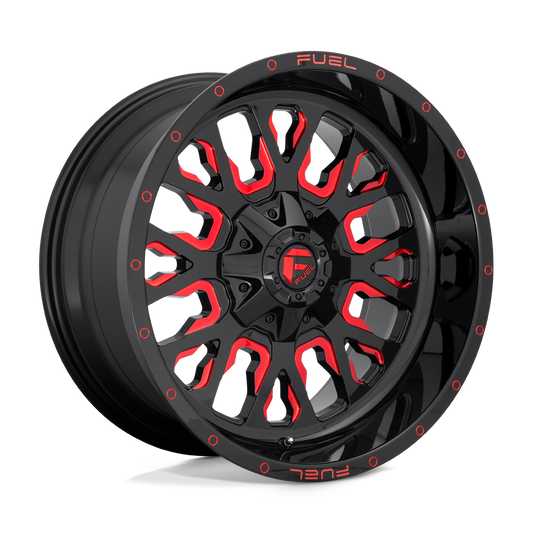 Fuel D612 STROKE GLOSS BLACK RED TINTED CLEAR