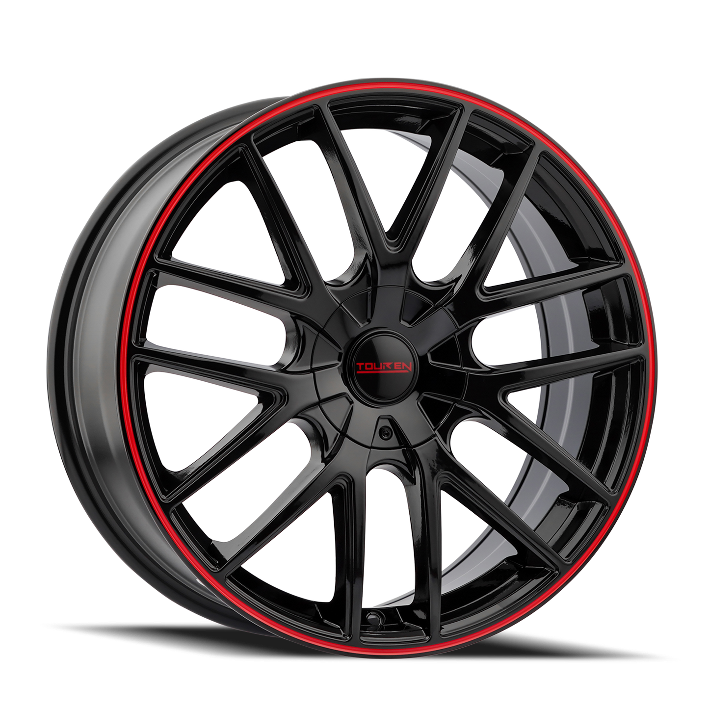 TOUREN TR60 GLOSS BLACK WITH RED RING