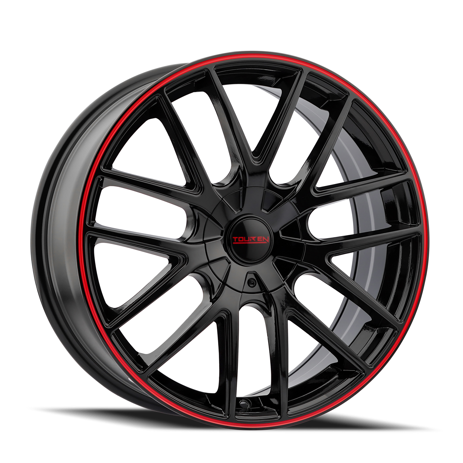 TOUREN TR60 GLOSS BLACK WITH RED RING