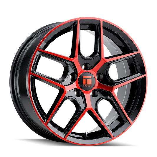 TOUREN TR79 GLOSS BLACK MACHINED WITH RED