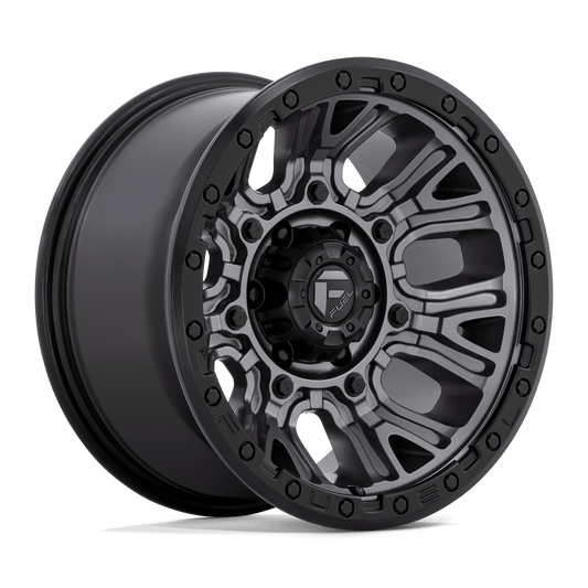 Fuel D825 TRACTION MATTE GUNMETAL WITH BLACK RING