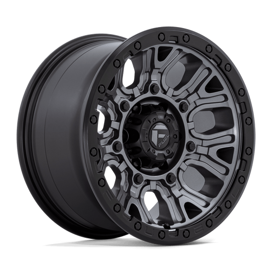 Fuel D825 TRACTION MATTE GUNMETAL WITH BLACK RING
