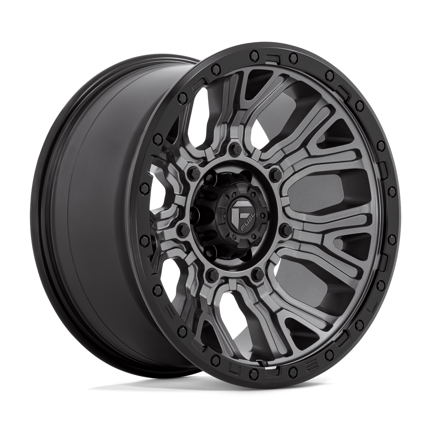 Fuel D825 TRACTION MATTE GUNMETAL WITH BLACK RING