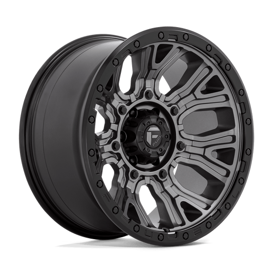 Fuel D825 TRACTION MATTE GUNMETAL WITH BLACK RING