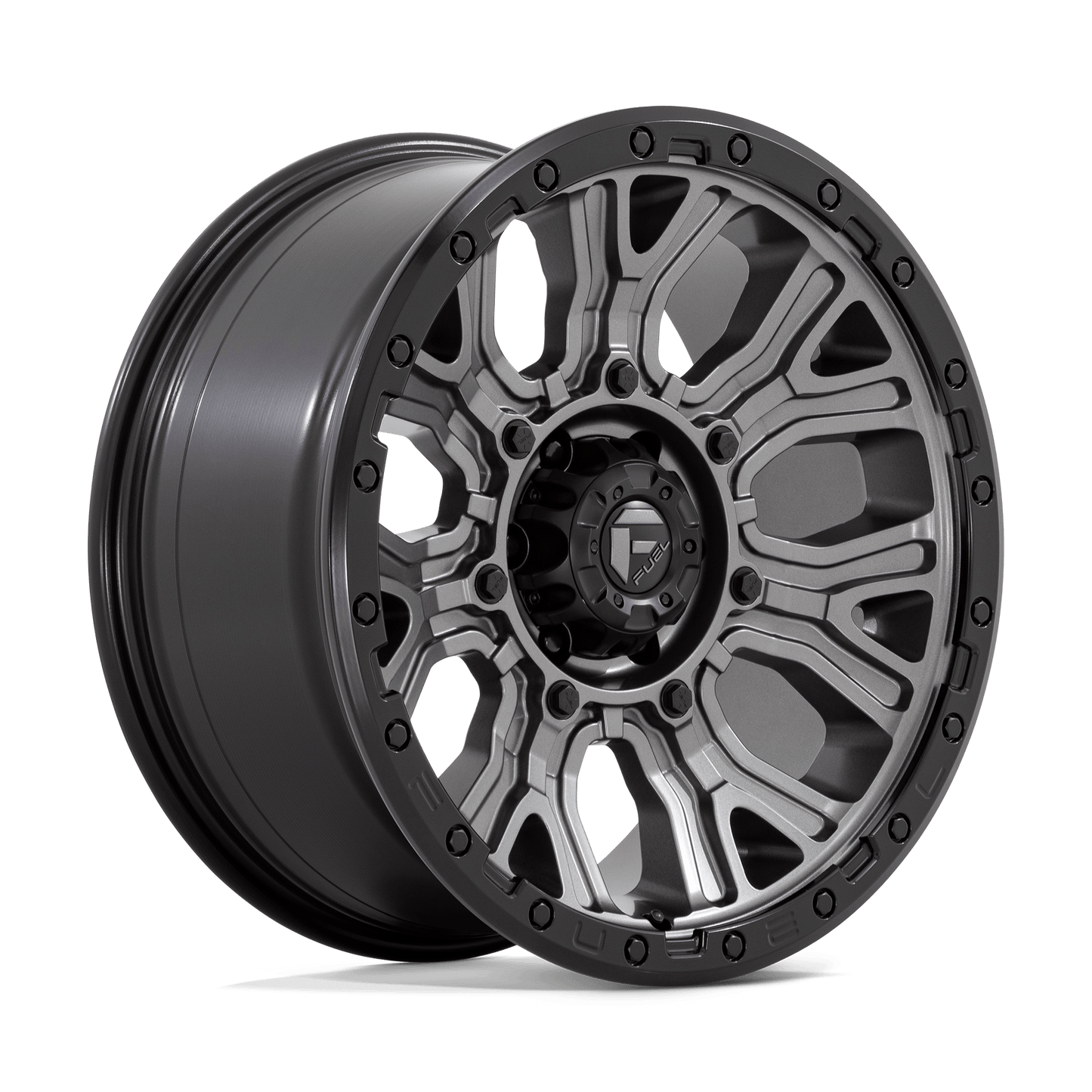 Fuel D825 TRACTION MATTE GUNMETAL WITH BLACK RING