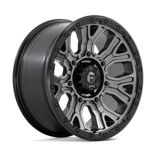 Fuel D825 TRACTION MATTE GUNMETAL WITH BLACK RING