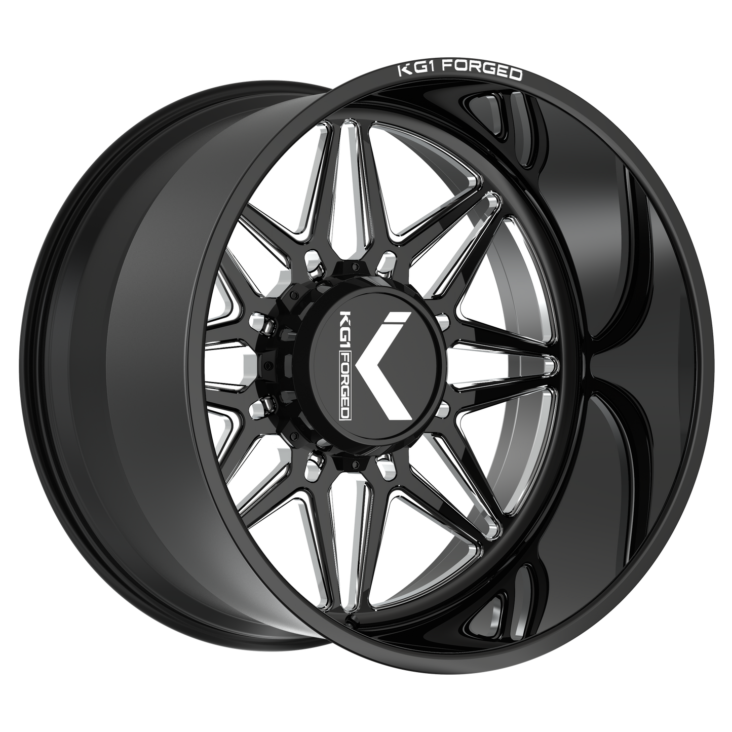 KG1 TRICKSTAR CUSTOM WHEEL GLOSS BLACK MILLED