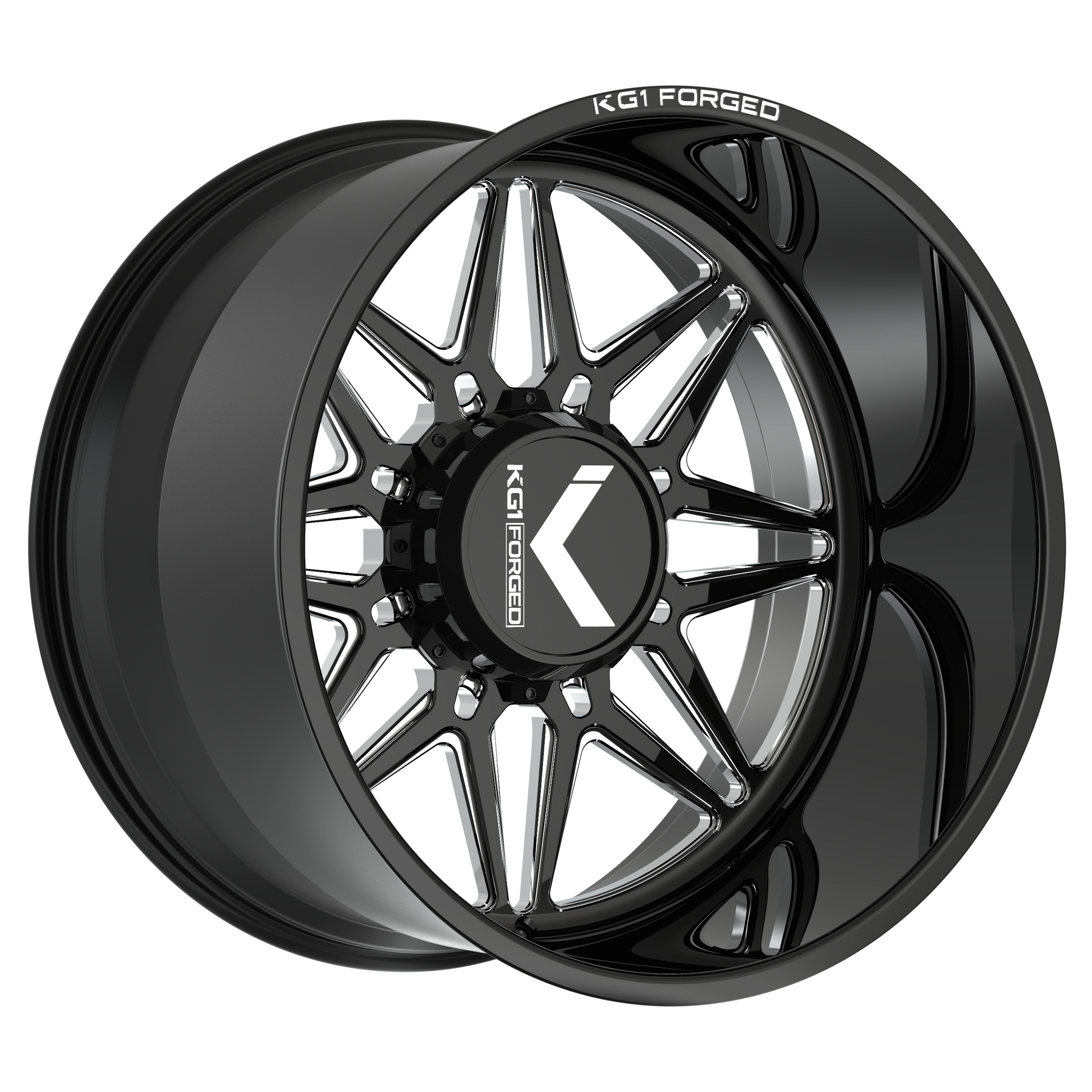 KG1 TRICKSTAR CUSTOM WHEEL GLOSS BLACK MILLED