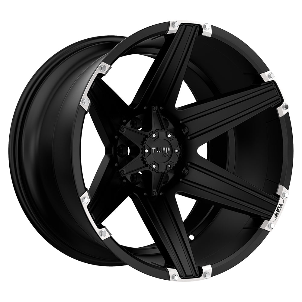 Tuff T12 SATIN BLACK W/ BRUSHED INSERTS