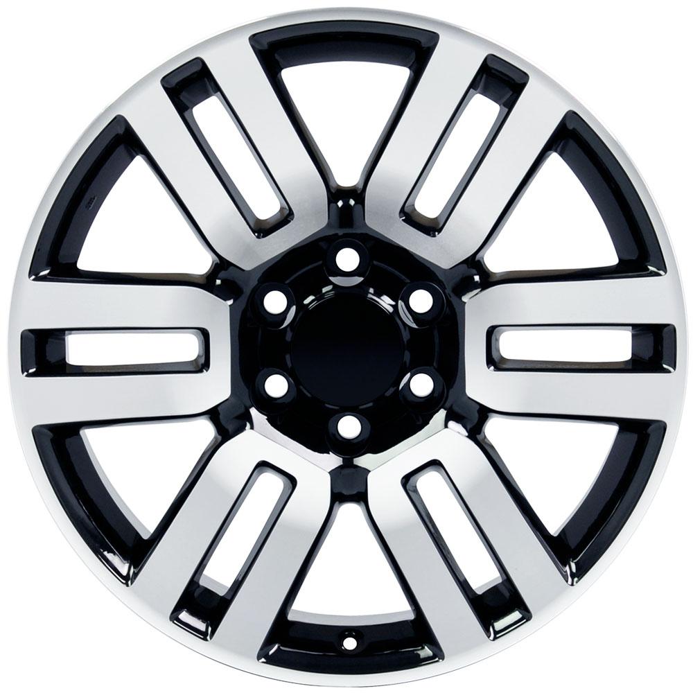 OE WHEELS TY10 20x7 6X139.7 15 BLACK MACHINED