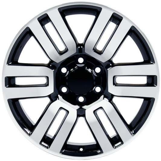 OE WHEELS TY10 20x7 6X139.7 15 BLACK MACHINED