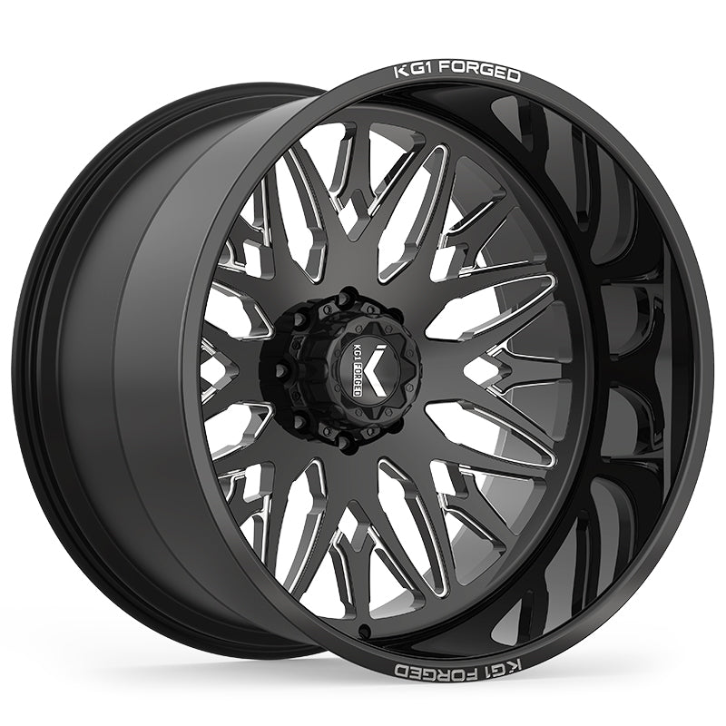 KG1 TRIDENT CUSTOM WHEEL GLOSS BLACK MILLED