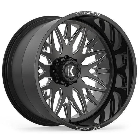 KG1 TRIDENT-S CUSTOM WHEEL GLOSS BLACK MILLED