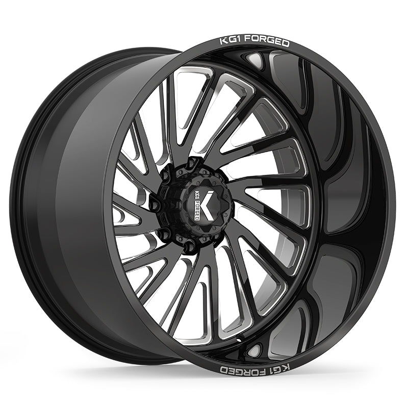 KG1 VILE CUSTOM WHEEL GLOSS BLACK MILLED