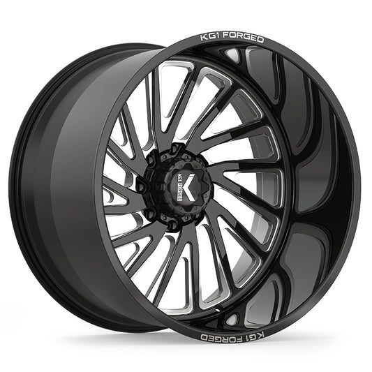 KG1 VILE CUSTOM WHEEL GLOSS BLACK MILLED