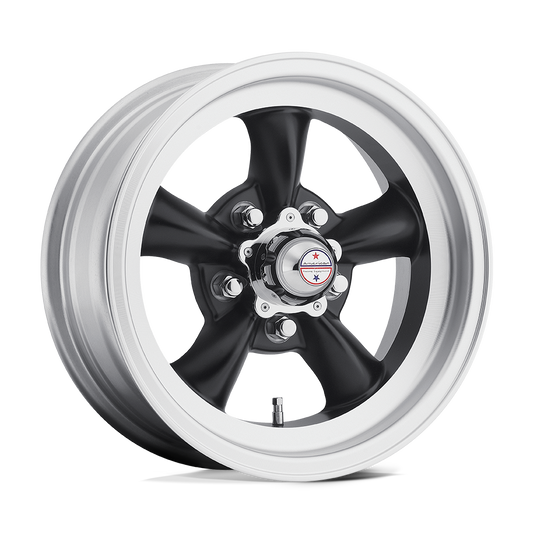 American Racing Vintage VN105 TORQ THRUST D SATIN BLACK MACHINED LIP
