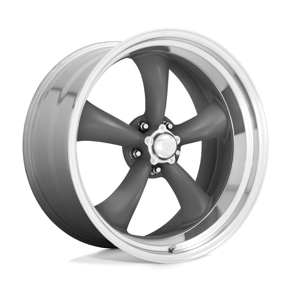 American Racing Vintage VN215 CLASSIC TORQ THRUST II MAG GRAY MACHINED LIP