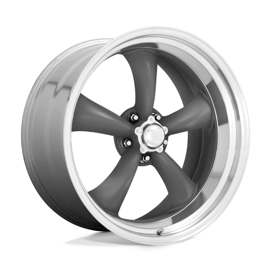 American Racing Vintage VN215 CLASSIC TORQ THRUST II MAG GRAY MACHINED LIP