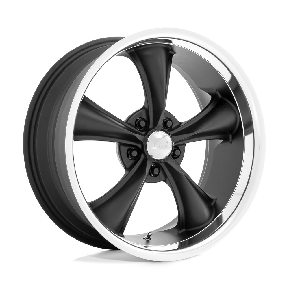 American Racing Vintage VN338 BOSS TT TEXTURED BLACK WITH DIAMOND CUT LIP