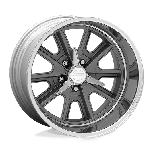 American Racing Vintage VN427 SHELBY COBRA TWO-PIECE MAG GRAY CENTER POLISHED BARREL