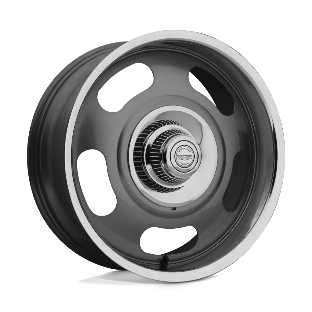 American Racing Vintage VN506 MAG GRAY CENTER POLISHED LIP