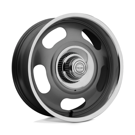 American Racing Vintage VN506 MAG GRAY CENTER POLISHED LIP