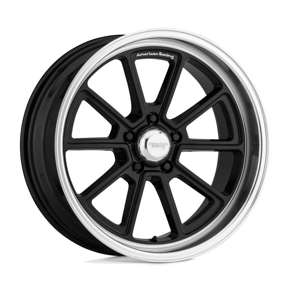 American Racing Vintage VN510 DRAFT GLOSS BLACK DIAMOND CUT LIP