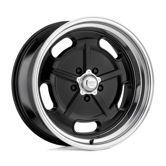American Racing Vintage VN511 SALT FLAT GLOSS BLACK DIAMOND CUT LIP