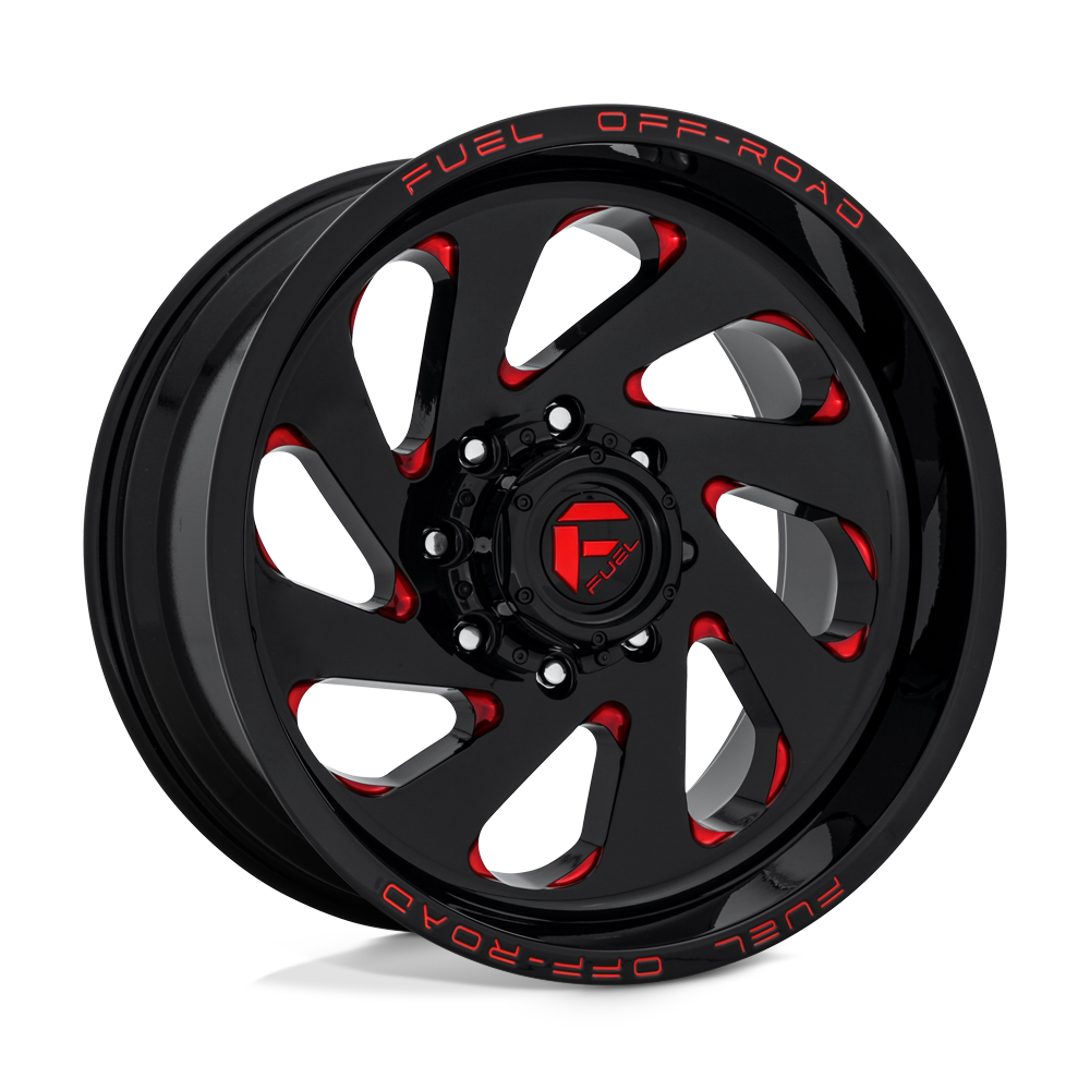 Fuel D638 VORTEX GLOSS BLACK RED TINTED CLEAR