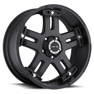 VISION WARLORD CUSTOM WHEEL Matte Black Machined Face