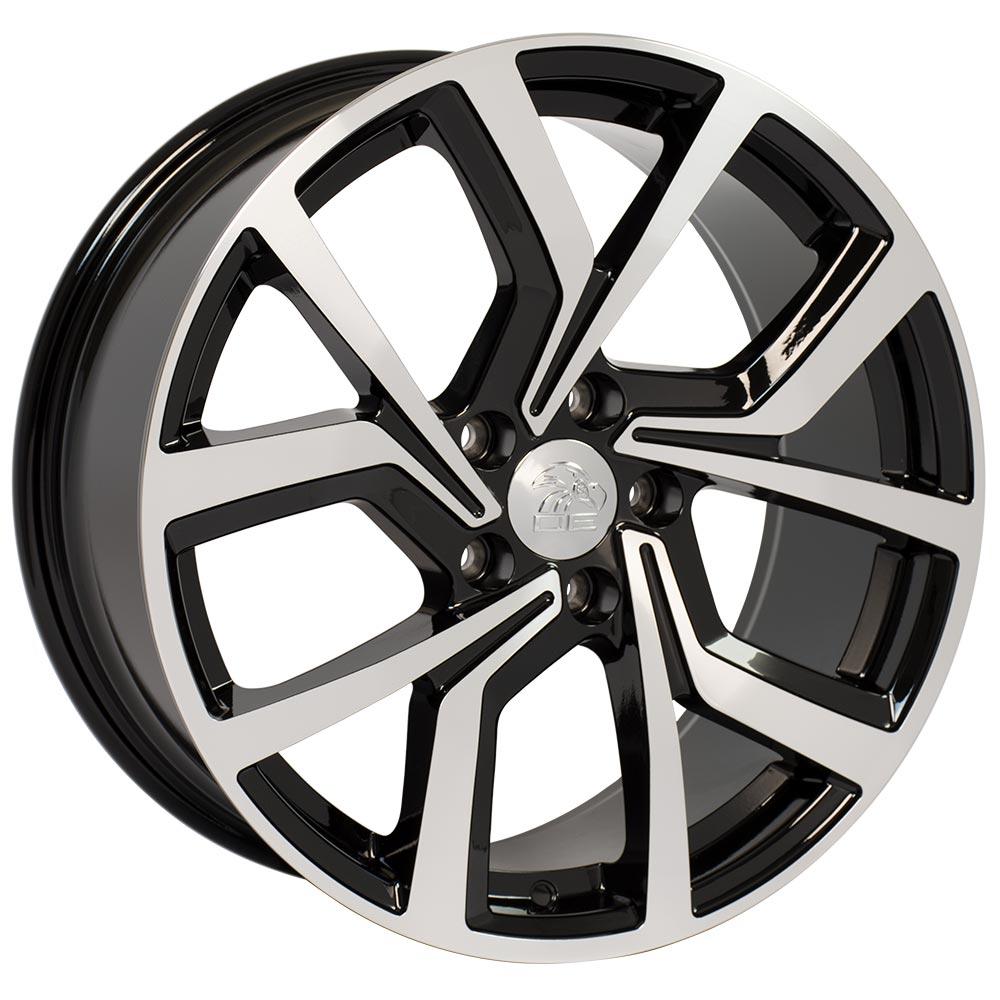 OE WHEELS VW29 18x8 5X112 42 BLACK MACHINED