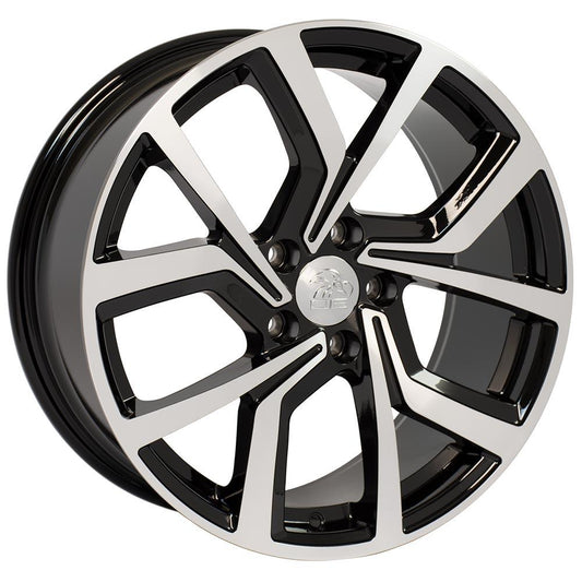 OE WHEELS VW29 18x8 5X112 42 BLACK MACHINED