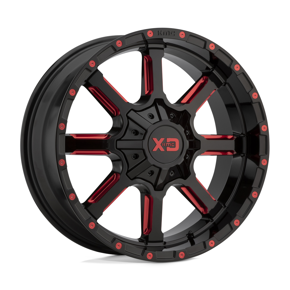 XD XD838 MAMMOTH GLOSS BLACK MILLED WITH RED TINT CLEAR COAT