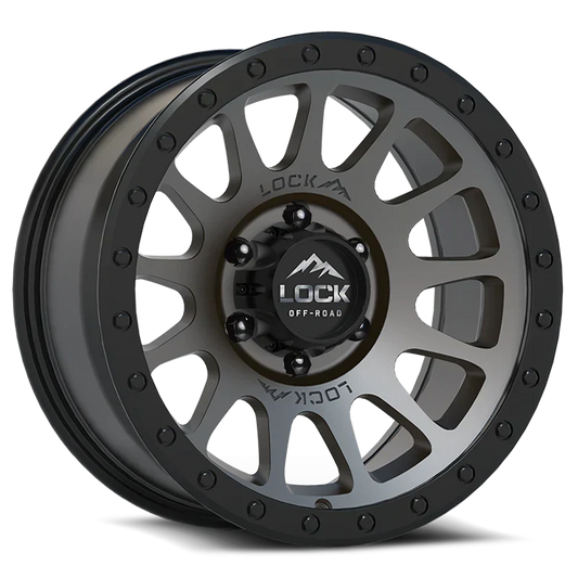 LOCK OFF-ROAD YOSEMITE WHEELS MATTE GUNMETAL W/MATTE BLK RING