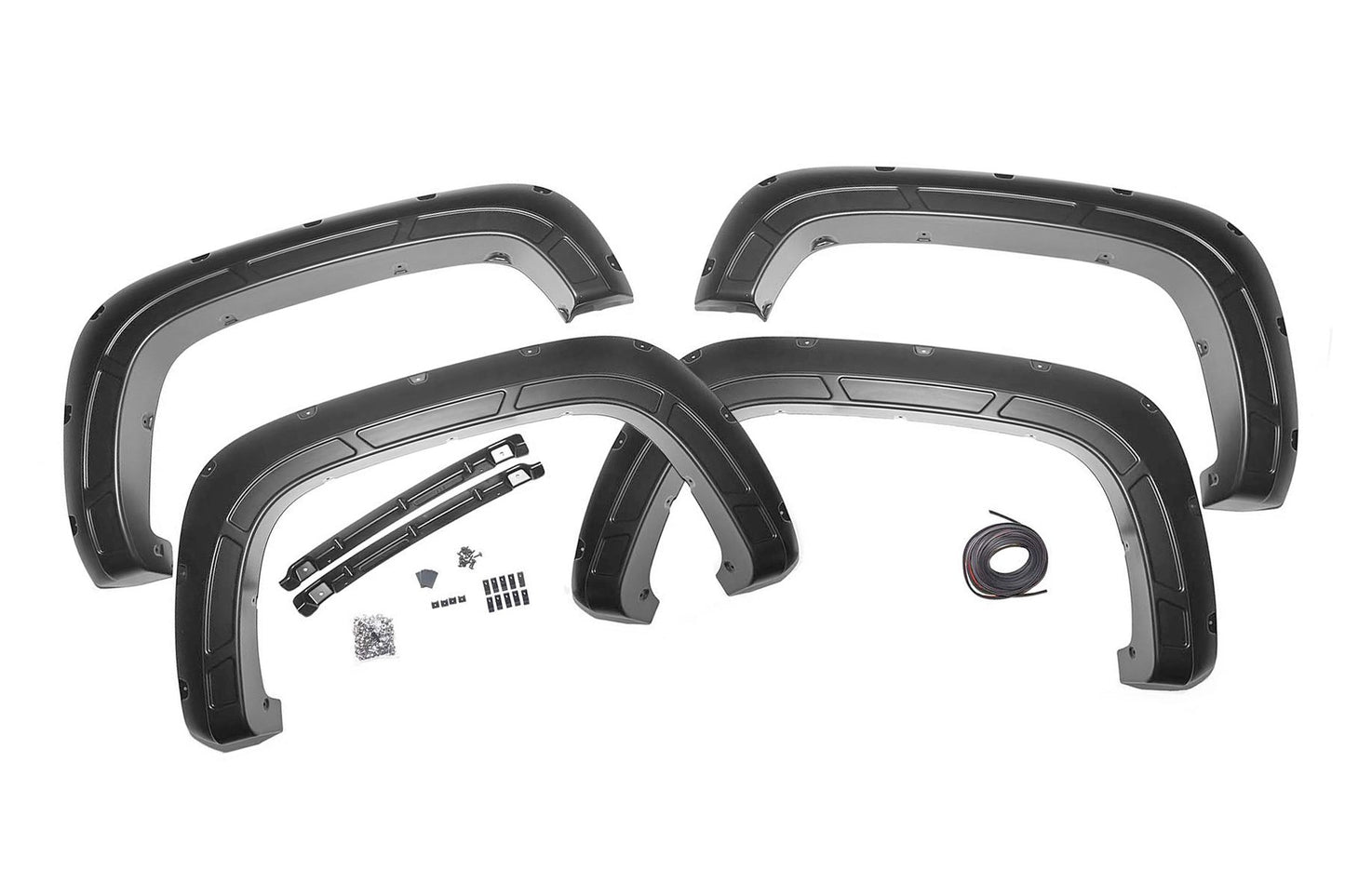 Rough Country Fender Flares | Defender | GBA Black | Chevy Silverado 2500 HD/3500 HD (20-26)