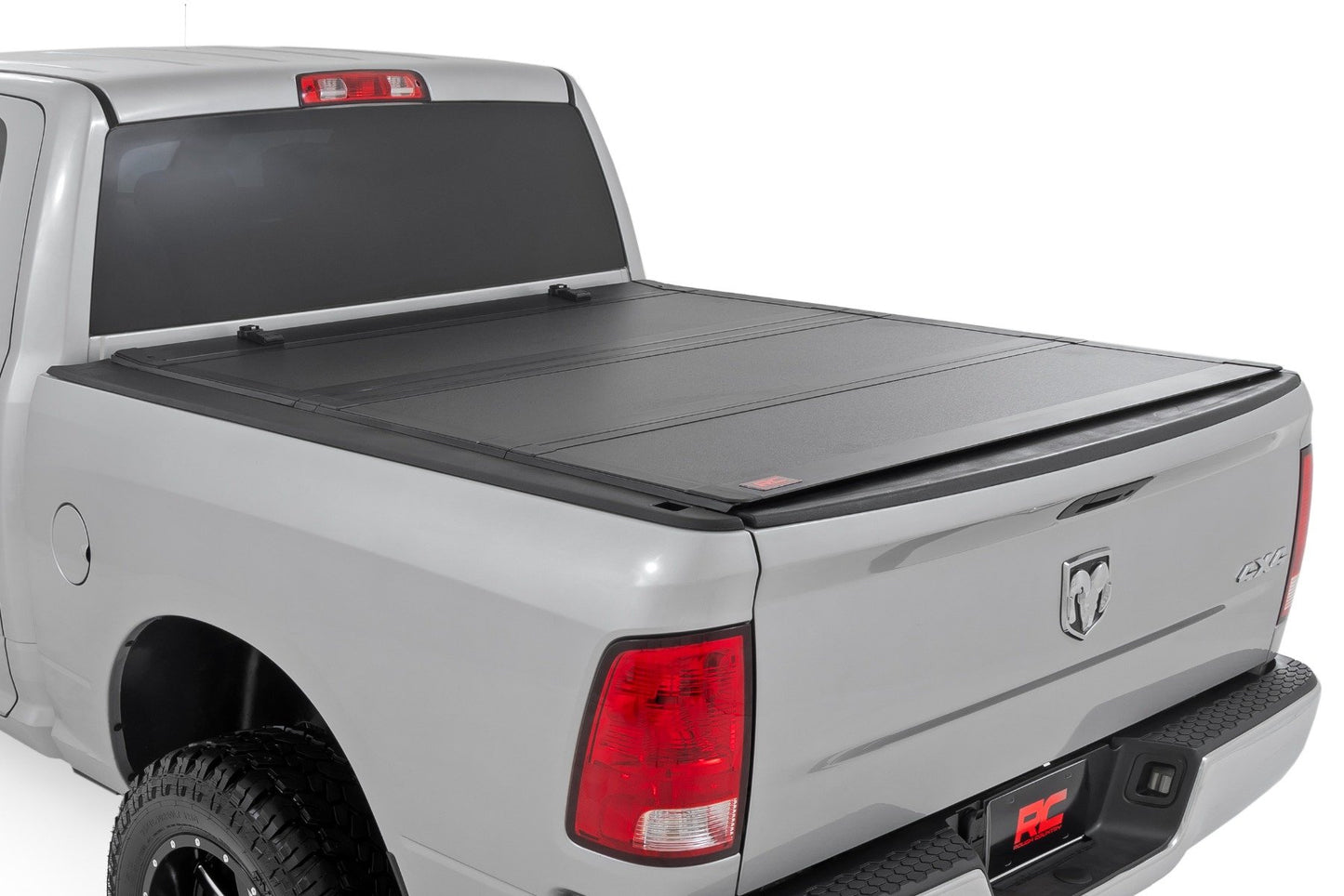 Rough Country Hard Tri-Fold Flip Up Bed Cover | 5'7" Bed | Ram 1500 2WD/4WD (2009-2018 & Classic)