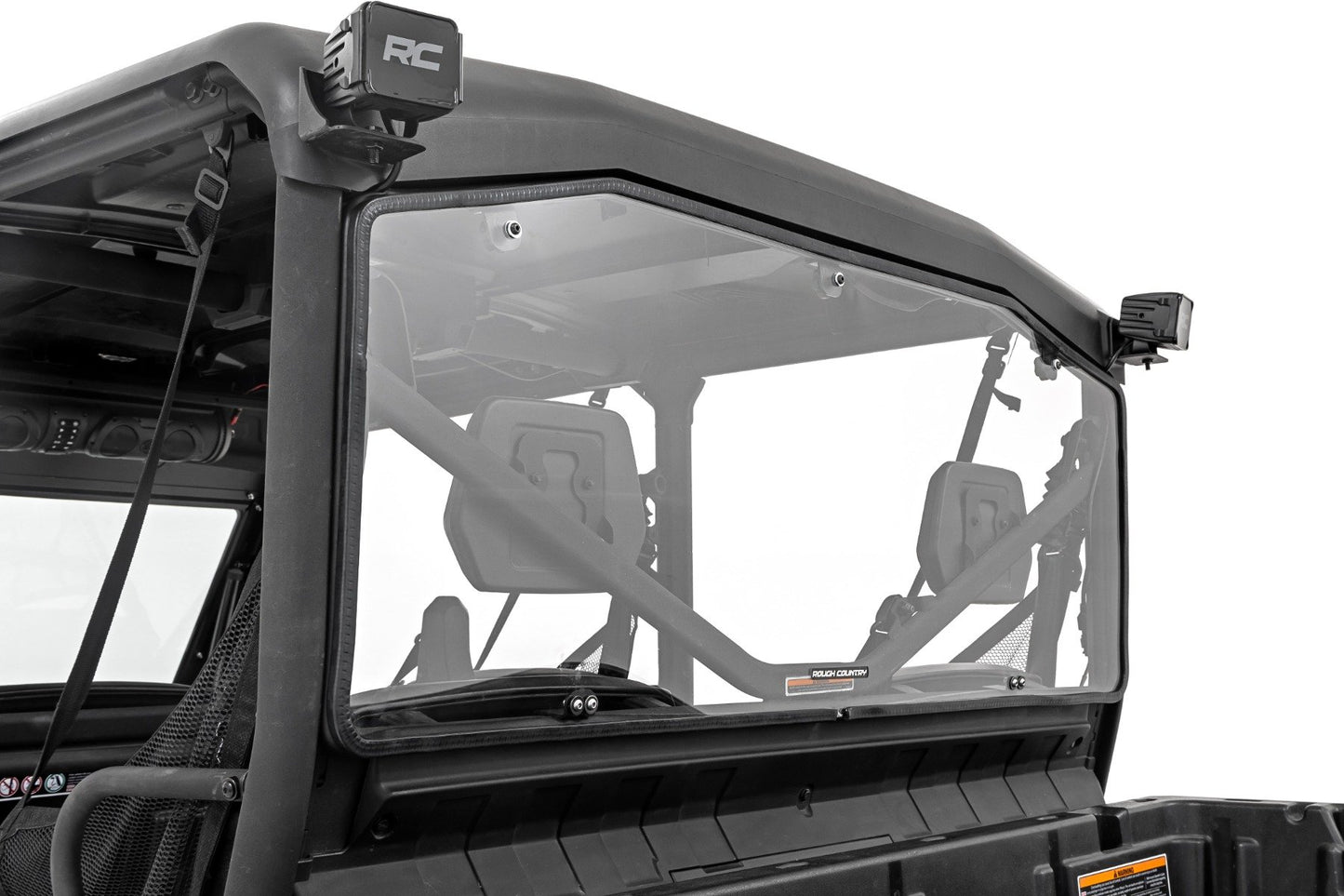 Rough Country Rear Cab Panel | Scratch Resistant | Can-Am Defender HD 8/HD 9/HD 10