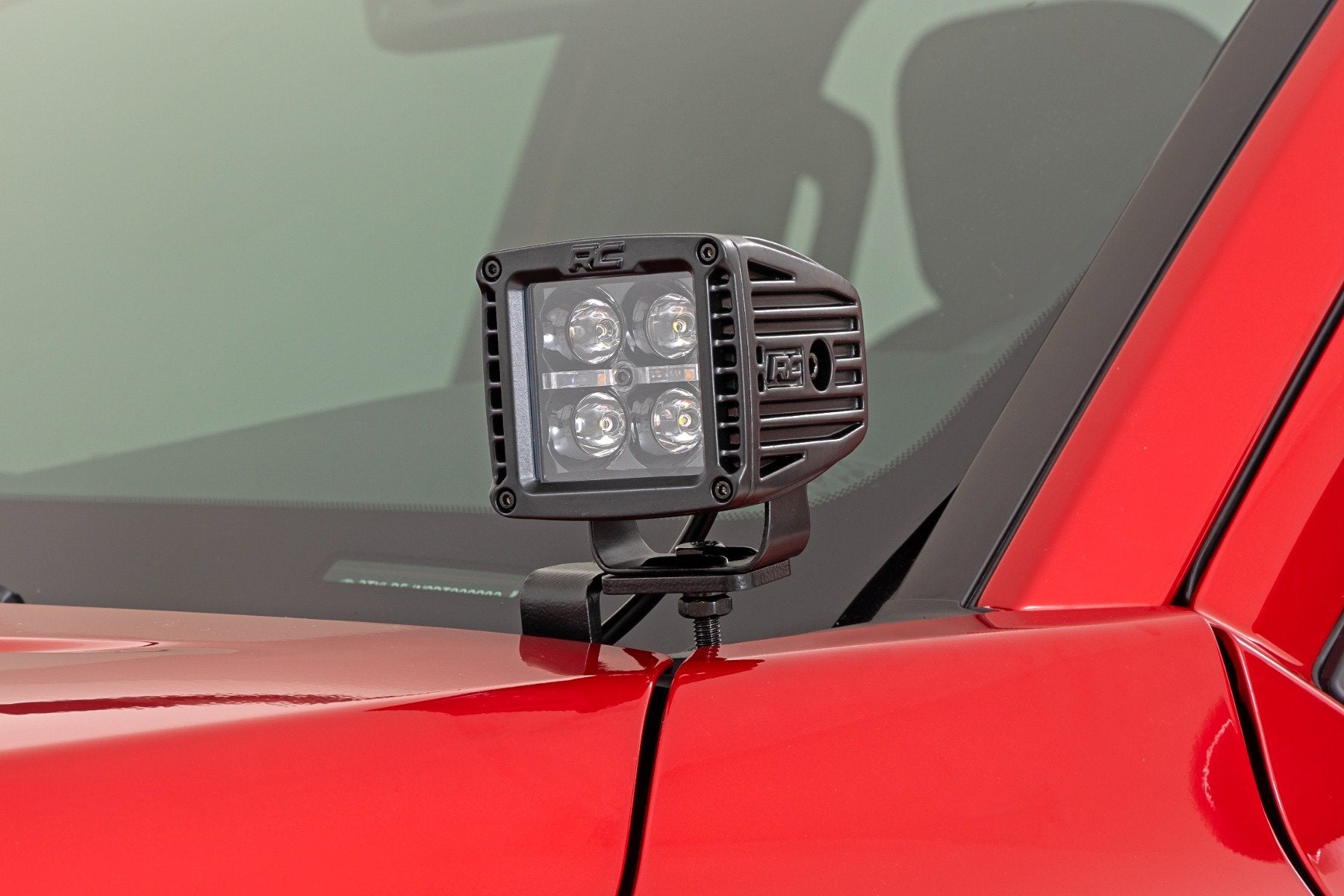 Rough Country LED Light Kit | Ditch Mount | 2" Black Pair | White DRL | Toyota Tacoma (24-25)