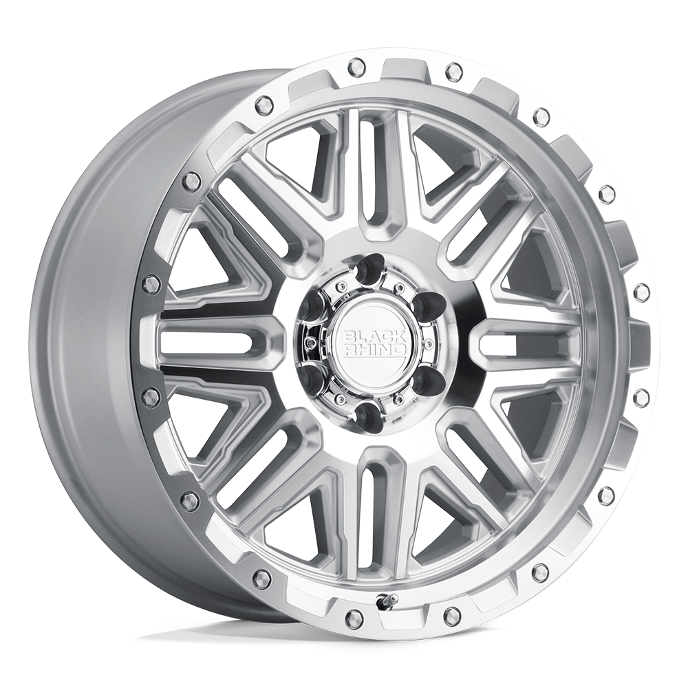 Black Rhino Hard Alloys ALAMO SILVER W/ MIRROR FACE & STAINLESS BOLTS