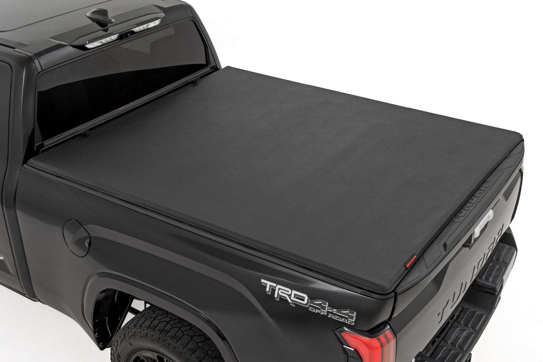 Rough Country Soft Tri-Fold Bed Cover | 6'7" Bed | with & w/o OE Rails | Toyota Tundra 2WD/4WD (2022-2025)