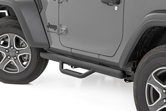 Rough Country Nerf Steps | Full Length | 2 Door | Jeep Wrangler JL 4WD (2018-2026)