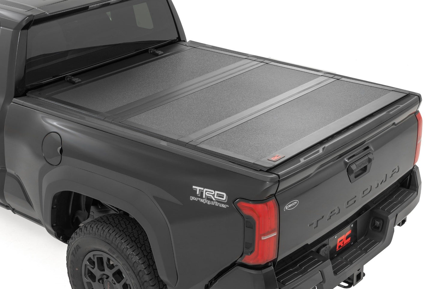 Rough Country Hard Tri-Fold Flip Up Bed Cover | 6' Bed | Toyota Tacoma 2WD/4WD (2024-2026)