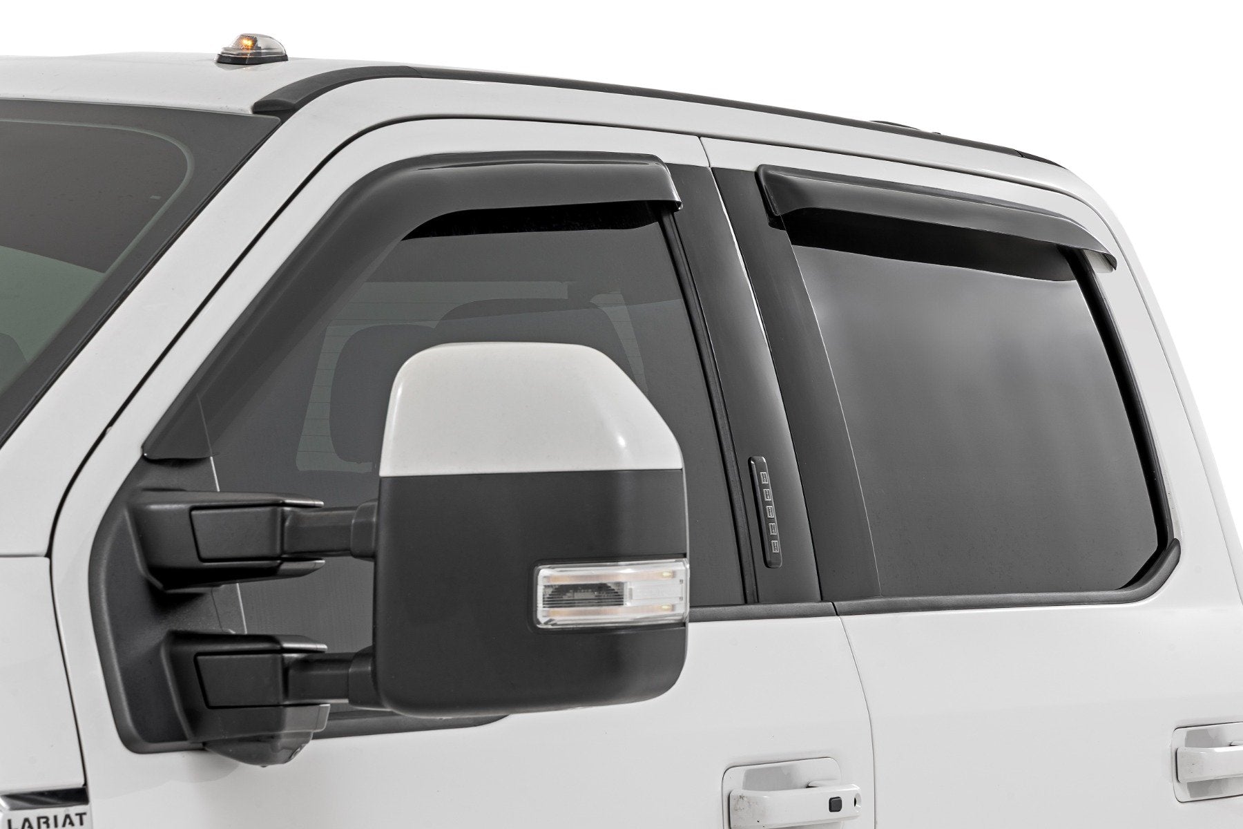 Rough Country Side Window Deflectors | Tape On Rain Guard | Ford F-150 (17-25)/F-250 (15-26)