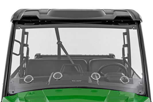 Rough Country Vented Full Windshield | Scratch Resistant | John Deere Gator XUV 835