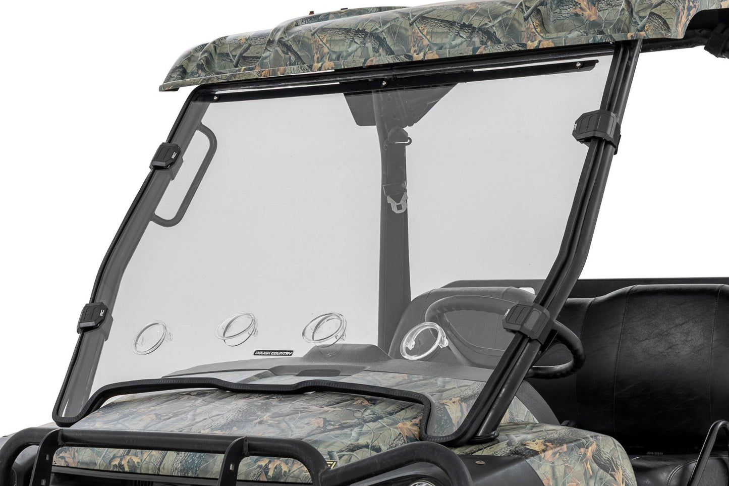 Rough Country Vented Full Windshield | Scratch Resistant | John Deere Gator XUV 825