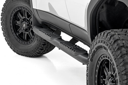 Rough Country Oval Nerf Steps | Black | Toyota Land Cruiser 4WD (2024-2025)