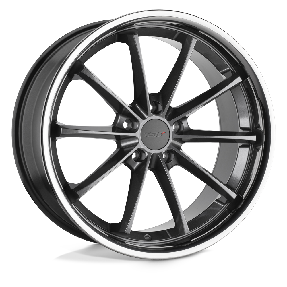 TSW SWEEP GLOSS GUNMETAL W/ STAINLESS LIP