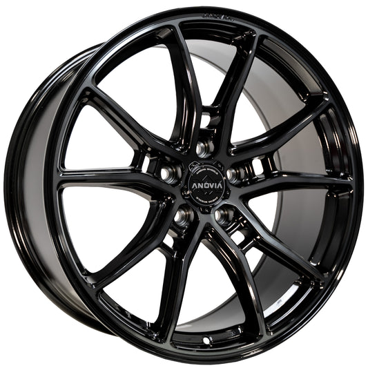 Anovia AN-10 Custom Wheel Black Machined Face Dark Tint