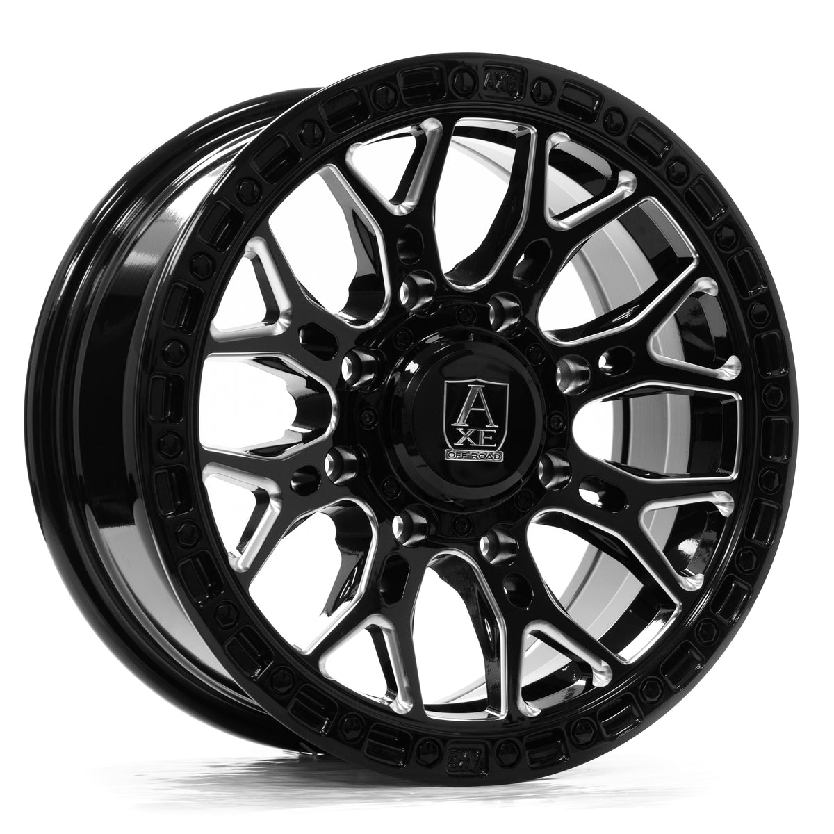 Axe ATLAS UTV Custom Wheel Gloss Black Milled